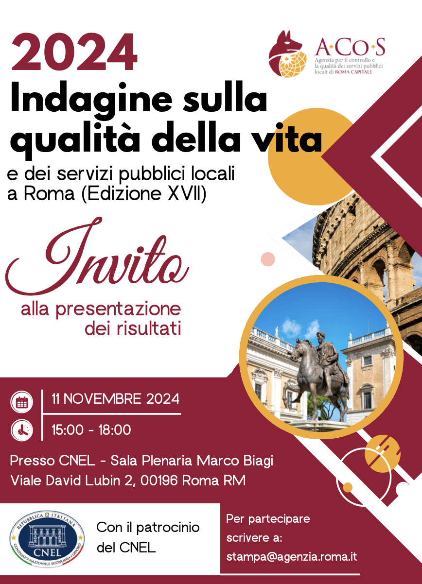 XVII Indagine sulla qualità della vita e dei servizi pubblici locali di Roma Capitale